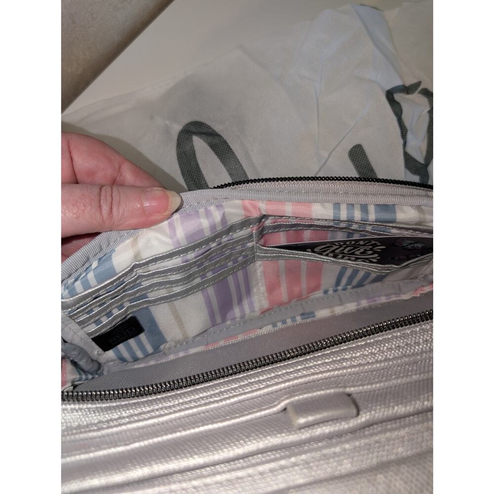 Lug Hitch Belt Sling Bag Matte Luxe Vegan Leather Metallic Silver ExtensionStrap - Picture 10 of 11